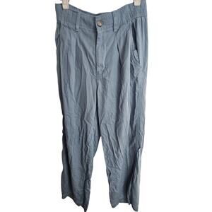 Madewell Pants Wide Leg Pants Women 6 Blue Ankle Pants High Waisted Pants